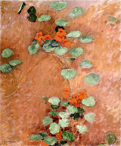 Nasturtiums by Gustave Caillebotte